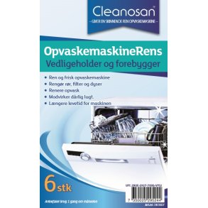 Cleanosan maskinrens til opvaskemaskine, 6 stk