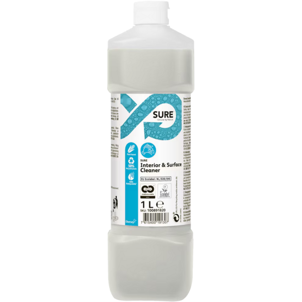 SURE Interior &amp; Surface Cleaner, Universelt rengringsmiddel, 1ltr