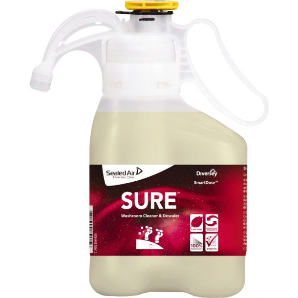 SURE Washroom Cleaner &amp; Descaler, Kalkfjerner og Sanitetsrengring, 1,4ltr