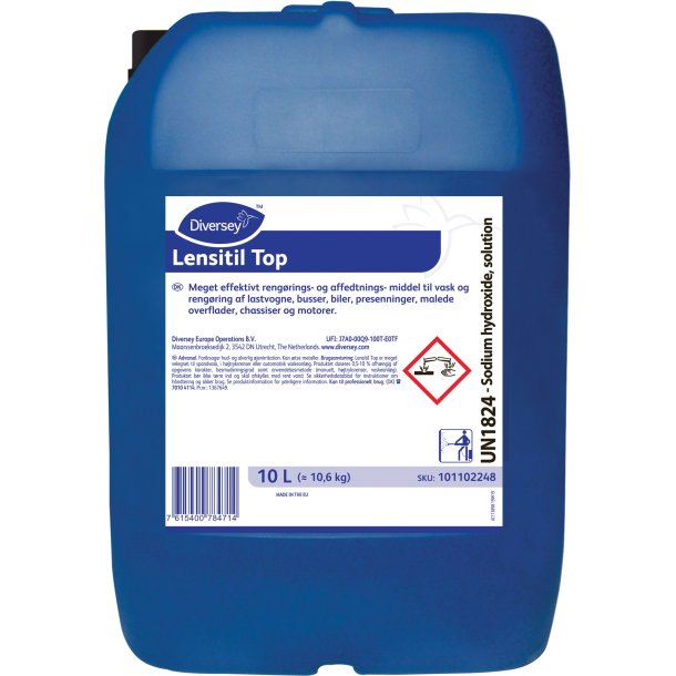 Lensitil Top 10liter, transportrengringsmiddel 