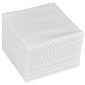 Serviet 24x24, Hvid, 9000 stk 1lag 1/4 foldet