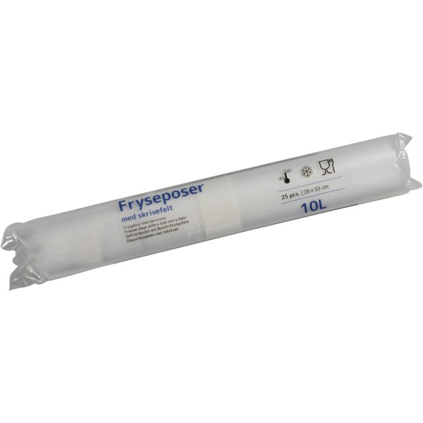 Fryseposer 10 liter, 48 ruller, 25 poser pr rulle, LDPE