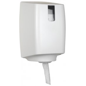 Dispenser til store centerfeed ruller, hvid, plast 