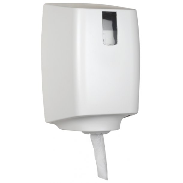 Dispenser til store centerfeed ruller, hvid, plast 