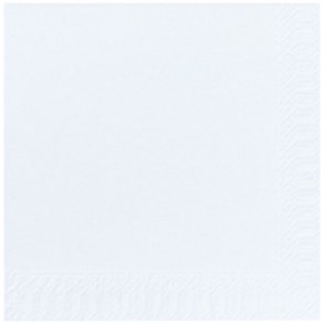 Frokostserviet 2-lag, Hvid, 33x33, 1/4 foldet, 2400stk
