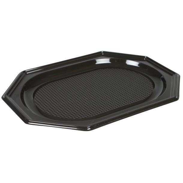 Serveringsfade, sort, RPET, Stor, 54x36x3cm