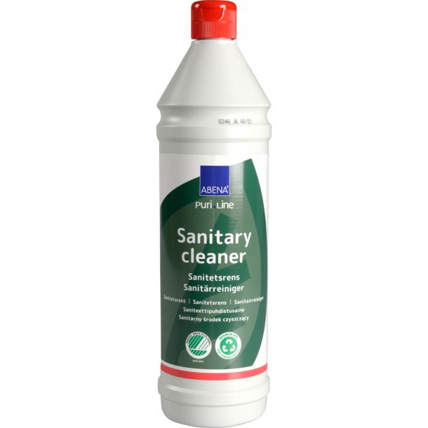 Sanitr rengring, sur, pH2,2 med farve og parfume 1ltr 