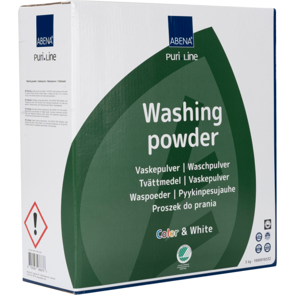 Universal vaskepulver med enzymer, uden parfume  til kulrt og hvid vask,  2x5 kg