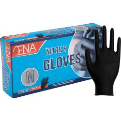 Engangshandsker, Nitril, Pudderfri, 100 stk pr. ske, Sort