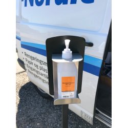 Gulvstander, sort, passer til 600ml pumpeflasker