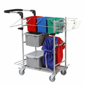 Tina Trolleys Ergo Slimline fugt-system, rengringsvogn, med 3 spande