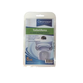 Cleanosan toiletrens tabs � med farve og parfume, 8 stk