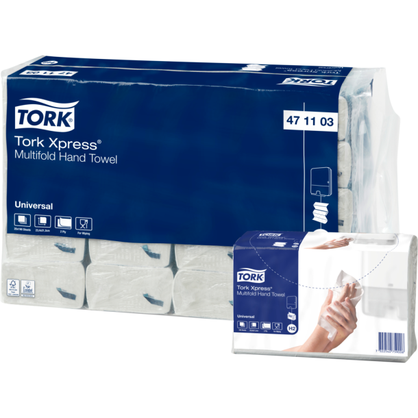 Tork, Hndkldeark, Xpress, H2, Z-fold, 2lag, 3800ark