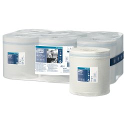 Tork M4 Reflex, 473242 aftrringspapir, 6x857ark  1-lags, hvid.
