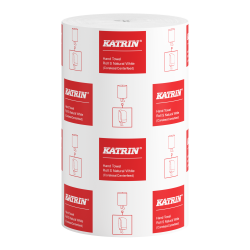 Katrin S, 475505, centerfeed aft�rringsrulle, 12 x 100 m, 1-lag, hvid