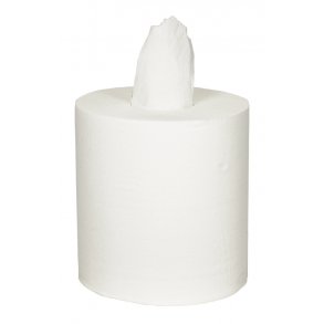 Hndklderulle Midi, 1lag, 320m, hvid, 100% Nyfiber, uden hylse