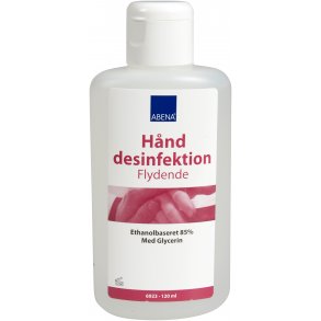 Hnddesinfektion flydende, 85% Ethanol, med vippelg, 120ml 