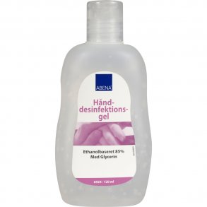 Hnddesinfektionsgel, 85% med glycerin, med vippelg, 120ml 