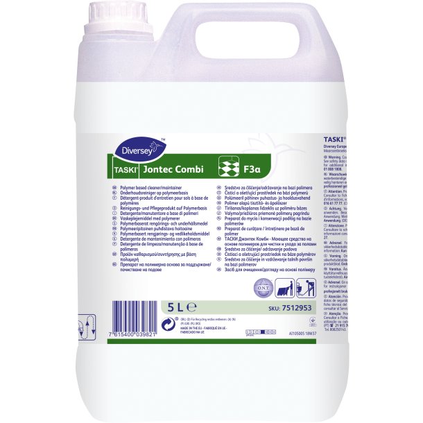 TASKI Jontec Combi F3a, Vaskeplejemiddel med polymer, 5 ltr 