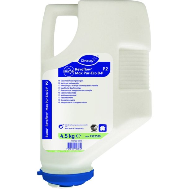 Suma Revoflow Max Pur-Eco 0-P P2 maskinopvaskemiddel 3 x 4,5 kg