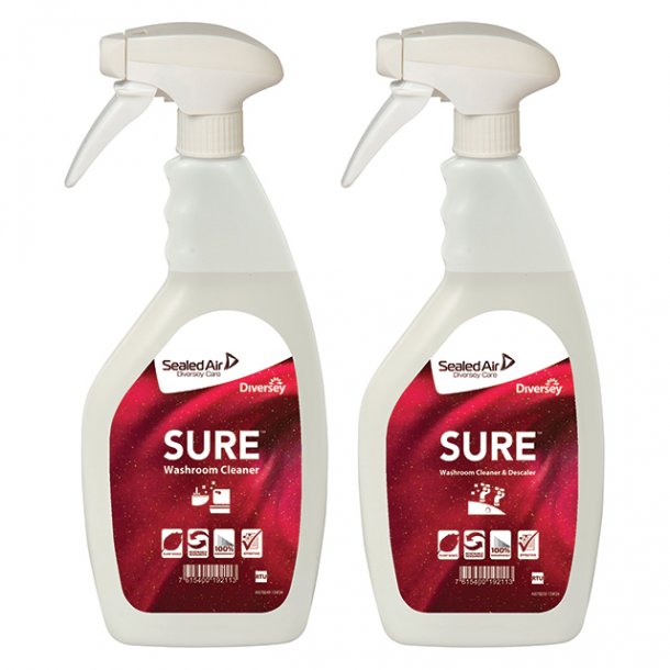 Sprayflaske, 750ml, SURE Washroom cleaner &amp; Descaler