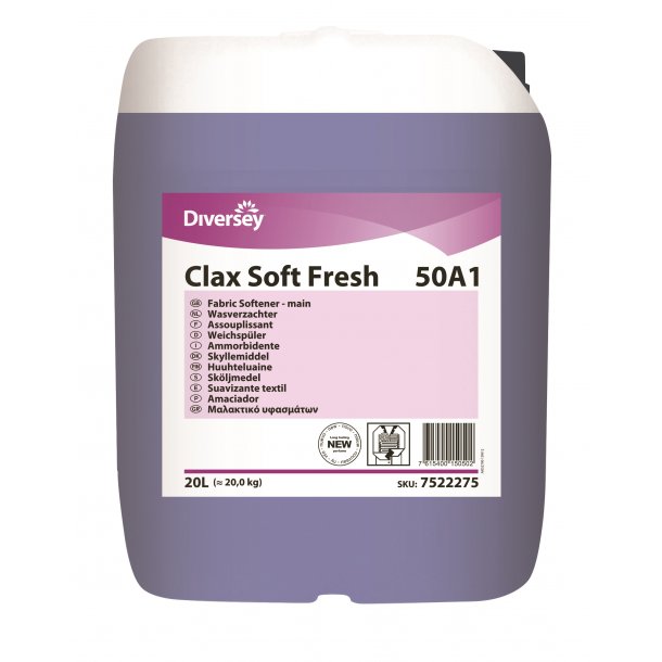 Clax Soft Fresh 50A1, skyllemiddel, 20Liter