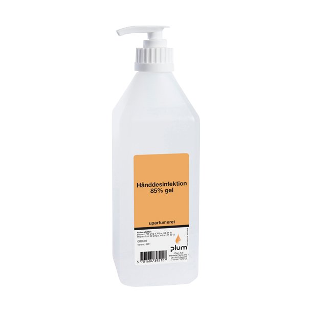 Plum Hånddesinfektion 85% 600 ml gel, pumpeflaske