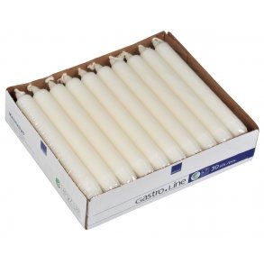 Kronelys hvid 7 timer 20cm, ren stearin 