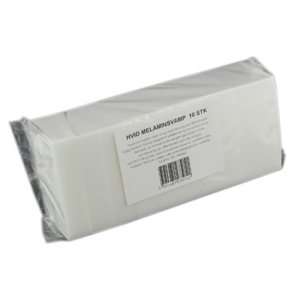 Hvid Melaminsvamp, 110x70x27mm 