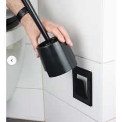 V�gbeslag til toiletb�rste � sort plast