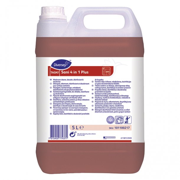 Taski Sani 4 in 1 Plus, Sanitetsrengring, 2 x 5ltr