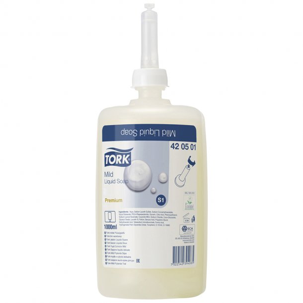 Tork S1 Premium flydende sbe, mild duft, dermatologisk testet