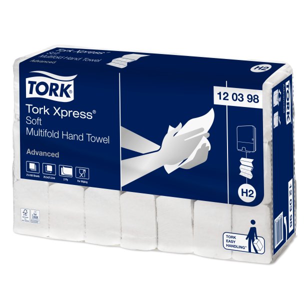 Tork H2 Universal h�ndkl�deark Z-fold 2-lag hvid