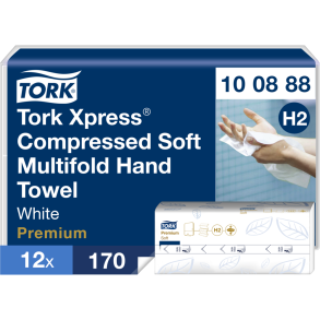 Tork Xpress H2 Premium h�ndkl�deark W-fold 2-lag hvid 2040 ark
